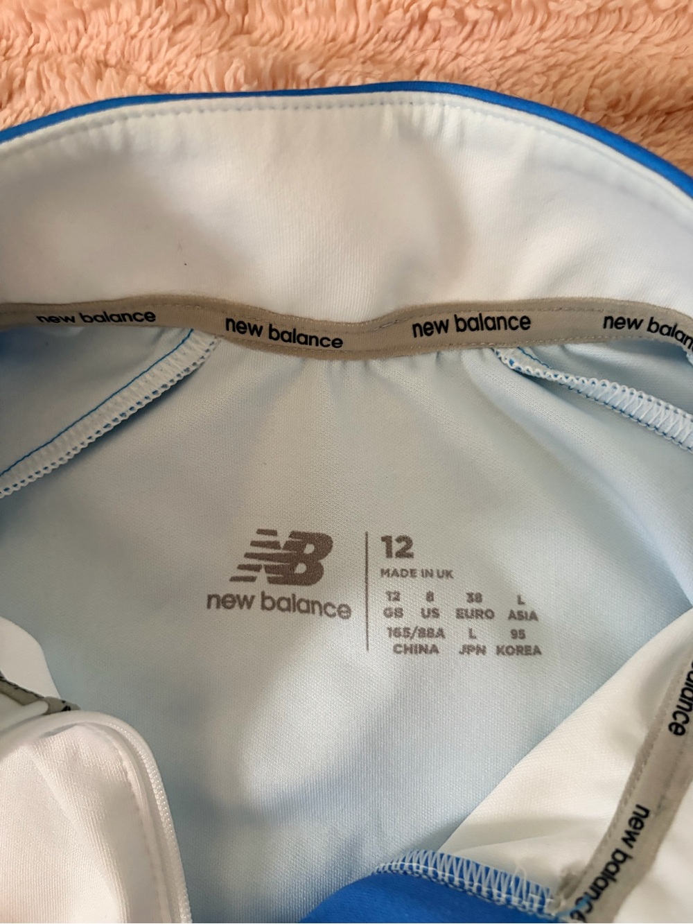New Balance Blue & White Women's Half-Zip Sports Tour International - Picture 3 of 7